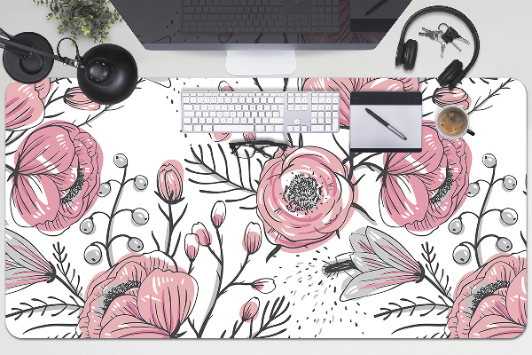 Bureau mat Pastel roses art