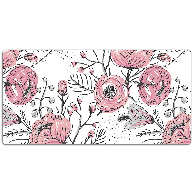 Bureau mat Pastel roses art