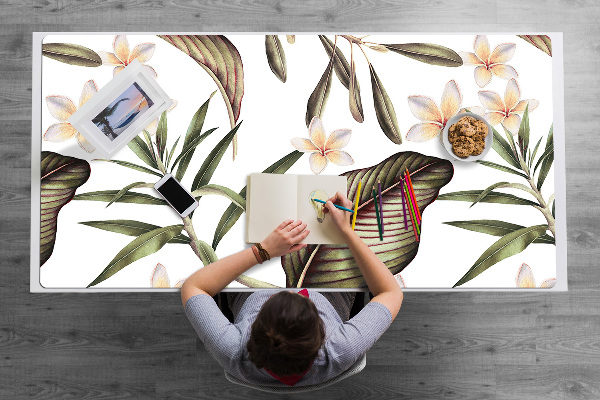 Bureau onderlegger Bladeren en bloemen