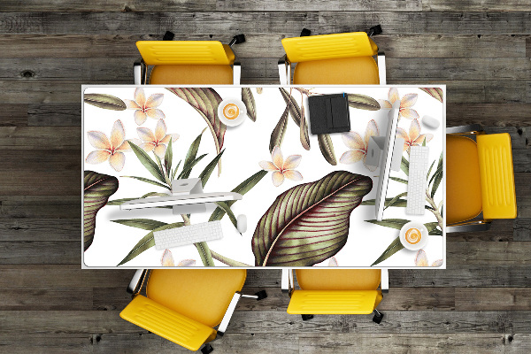 Bureau onderlegger Bladeren en bloemen