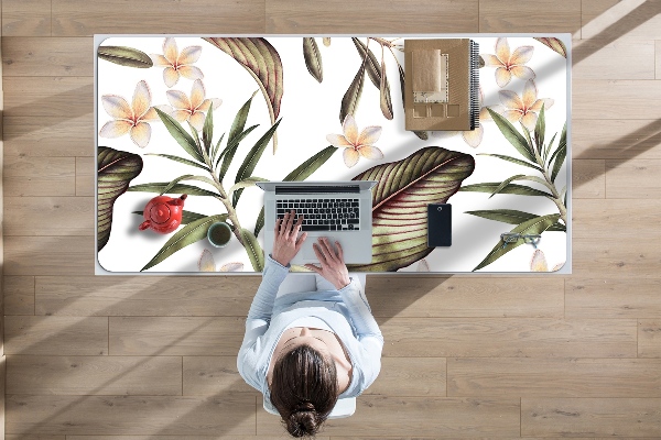 Bureau onderlegger Bladeren en bloemen