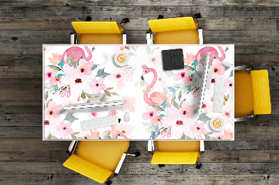 Bureau mat Flamlings bloemen