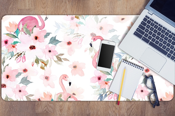 Bureau mat Flamlings bloemen