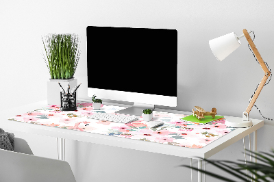 Bureau mat Flamlings bloemen