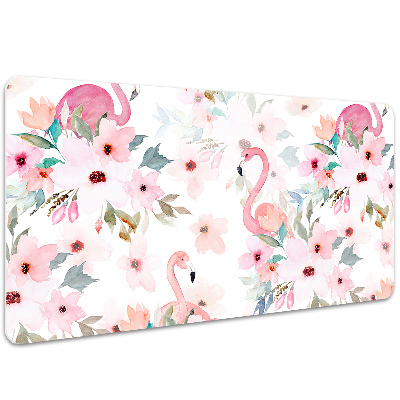 Bureau mat Flamlings bloemen