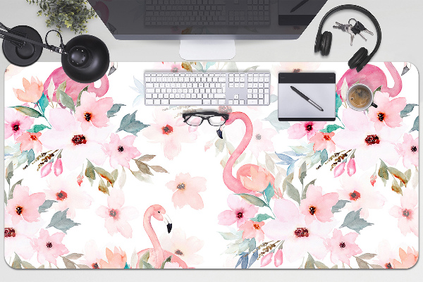 Bureau mat Flamlings bloemen