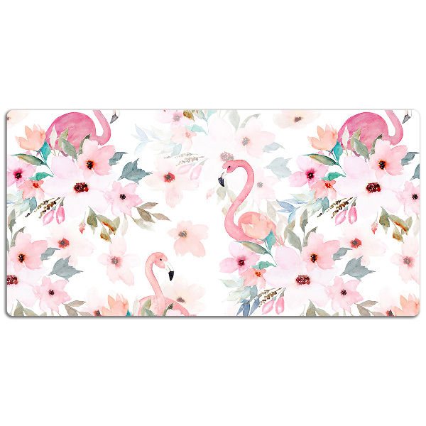 Bureau mat Flamlings bloemen