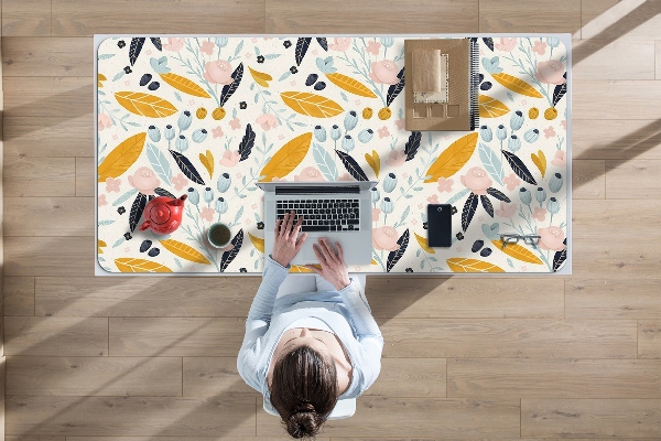 Bureau onderlegger Pastel bladeren