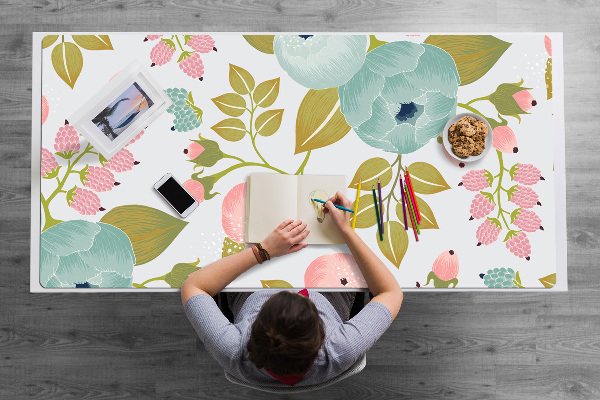 Bureau onderlegger Lente bloemen
