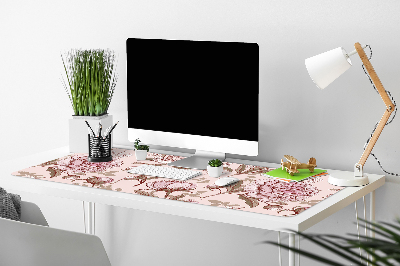 Bureau mat Roze peonies