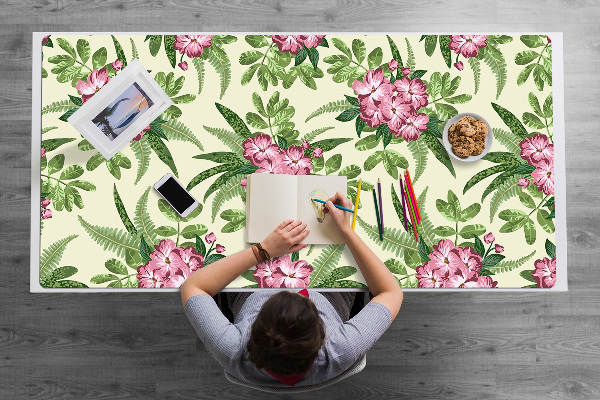 Bureau onderlegger Tropische bloemen