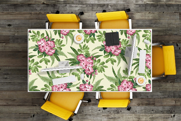 Bureau onderlegger Tropische bloemen