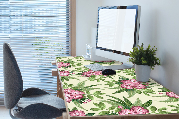 Bureau onderlegger Tropische bloemen