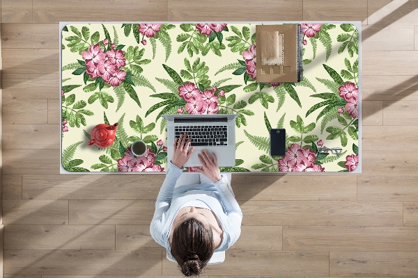 Bureau onderlegger Tropische bloemen