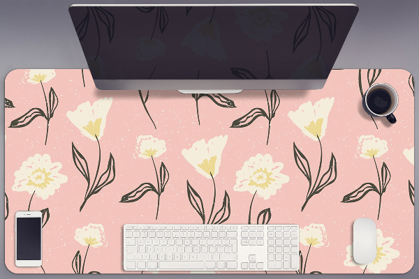 Bureau onderlegger Delicate bloemen