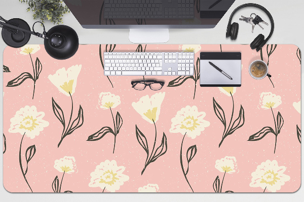 Bureau onderlegger Delicate bloemen
