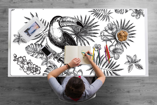 Bureau onderlegger Zwart -witte tropen