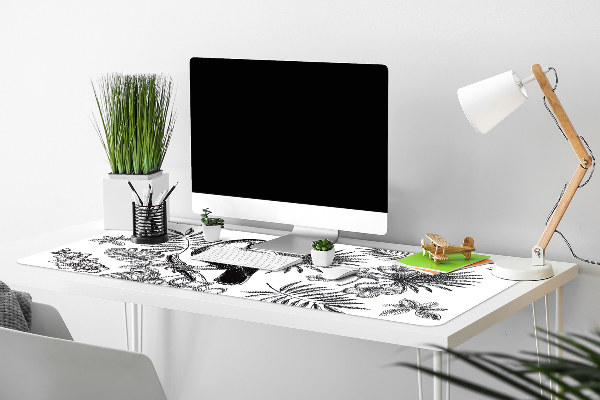 Bureau onderlegger Zwart -witte tropen
