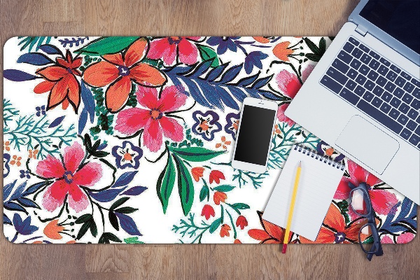 Bureau onderlegger Kleurrijke bloemen