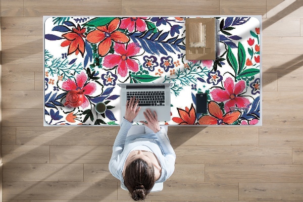 Bureau onderlegger Kleurrijke bloemen