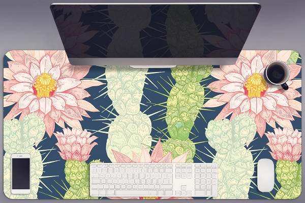 Bureau onderlegger Cactusbloemen