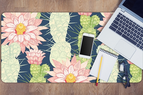 Bureau onderlegger Cactusbloemen