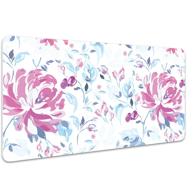 Bureau onderlegger Paarse bloemen
