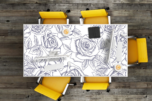 Bureau mat Blauwe rozen