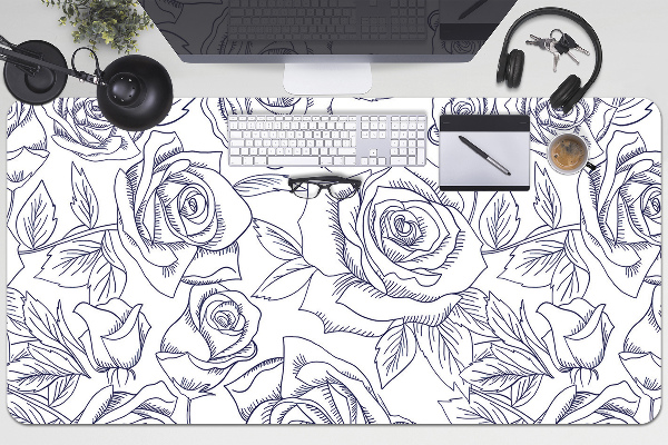 Bureau mat Blauwe rozen