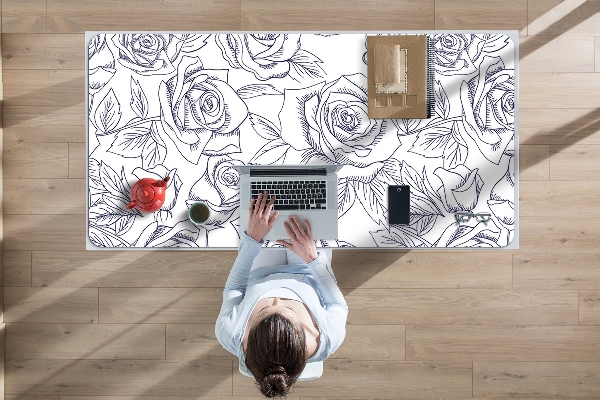Bureau mat Blauwe rozen