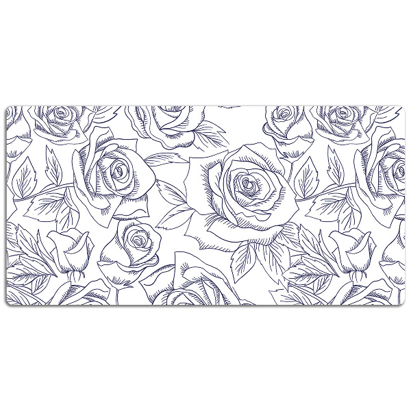 Bureau mat Blauwe rozen