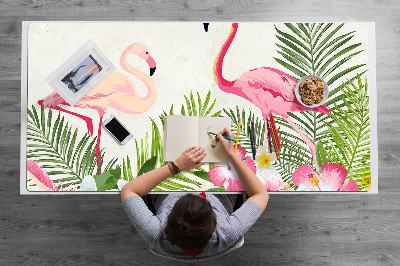 Bureau onderlegger Twee flamingo's