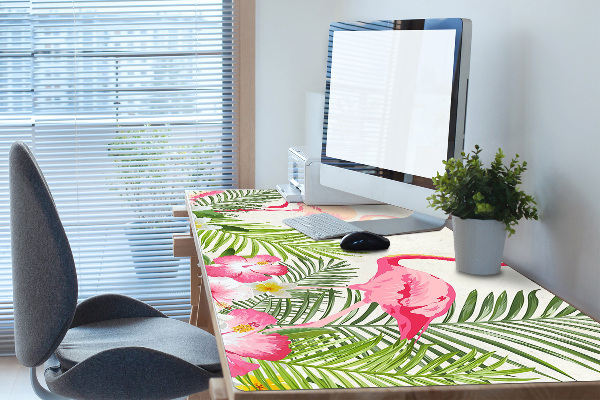 Bureau onderlegger Twee flamingo's