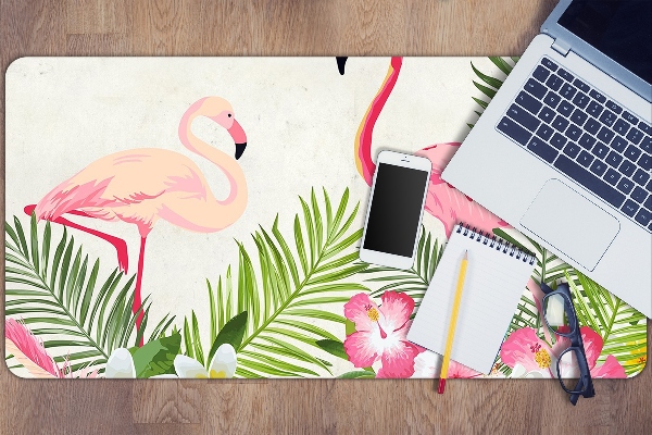 Bureau onderlegger Twee flamingo's