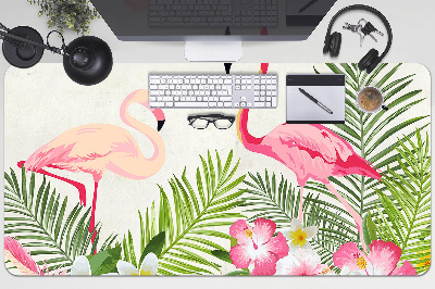 Bureau onderlegger Twee flamingo's