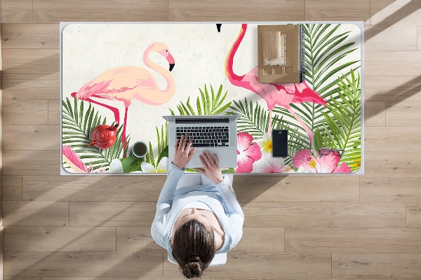 Bureau onderlegger Twee flamingo's