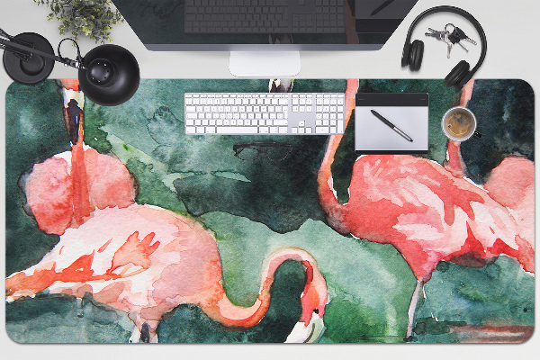 Bureau onderlegger Geschilderde flamingo's