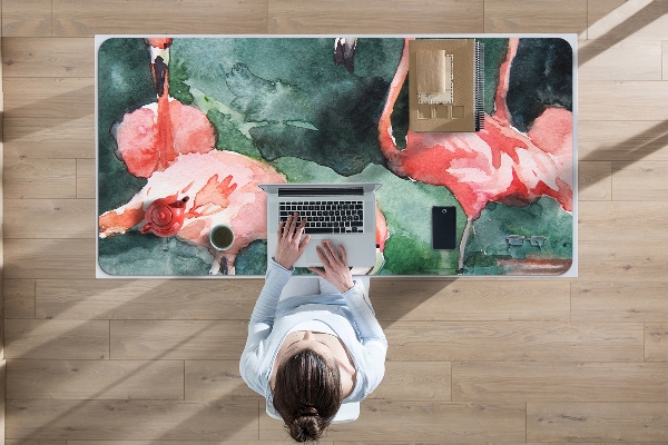 Bureau onderlegger Geschilderde flamingo's