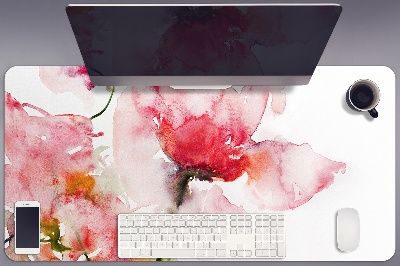 Bureau mat Aquarelbloemen