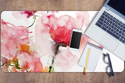 Bureau mat Aquarelbloemen