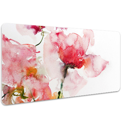 Bureau mat Aquarelbloemen