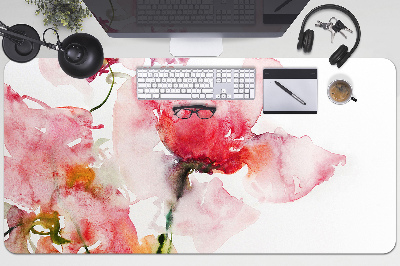 Bureau mat Aquarelbloemen