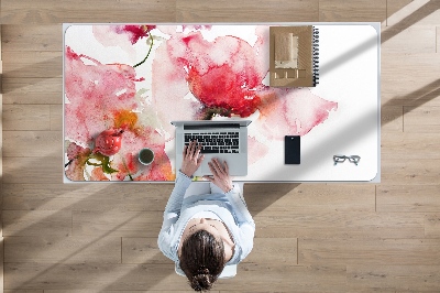 Bureau mat Aquarelbloemen