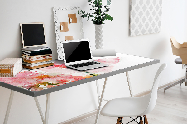 Bureau mat Aquarelbloemen