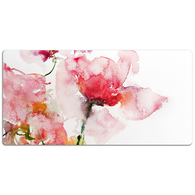 Bureau mat Aquarelbloemen