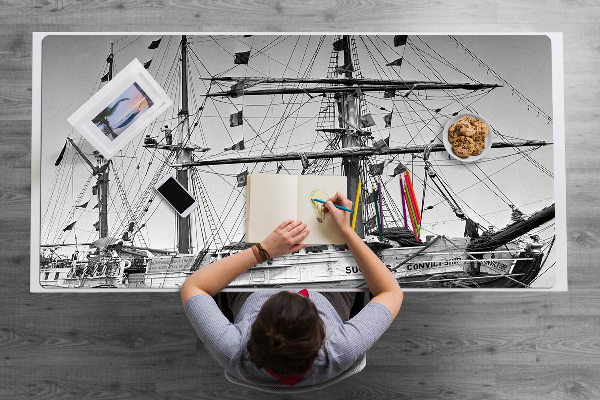 Bureau onderlegger Vintage schip