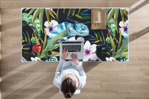 Bureau onderlegger Blauwe kameleon
