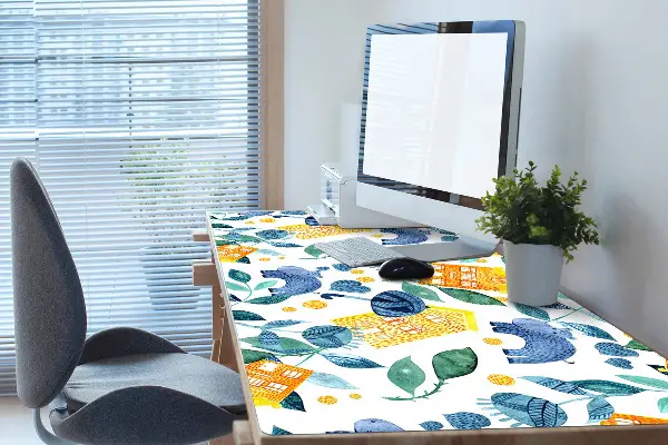 Bureau onderlegger Nijlpaard en huizen