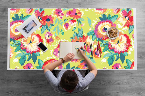 Bureau mat Bloementuin