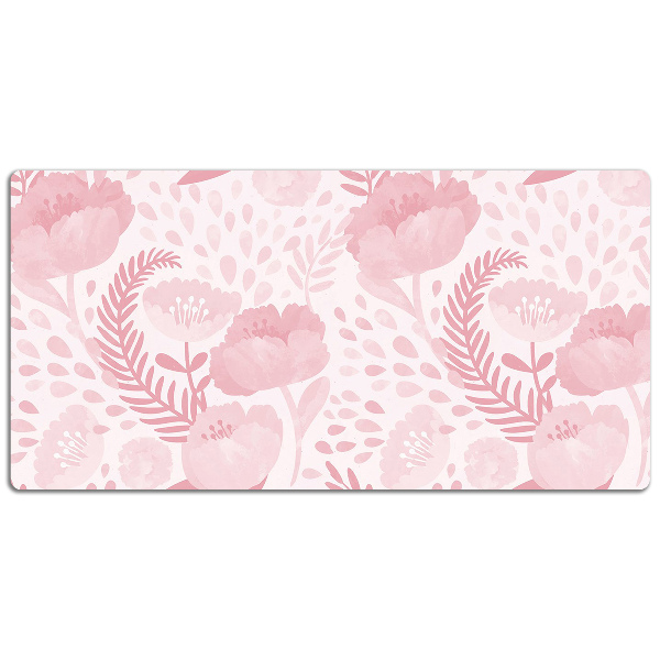 Bureau onderlegger Roze papavers